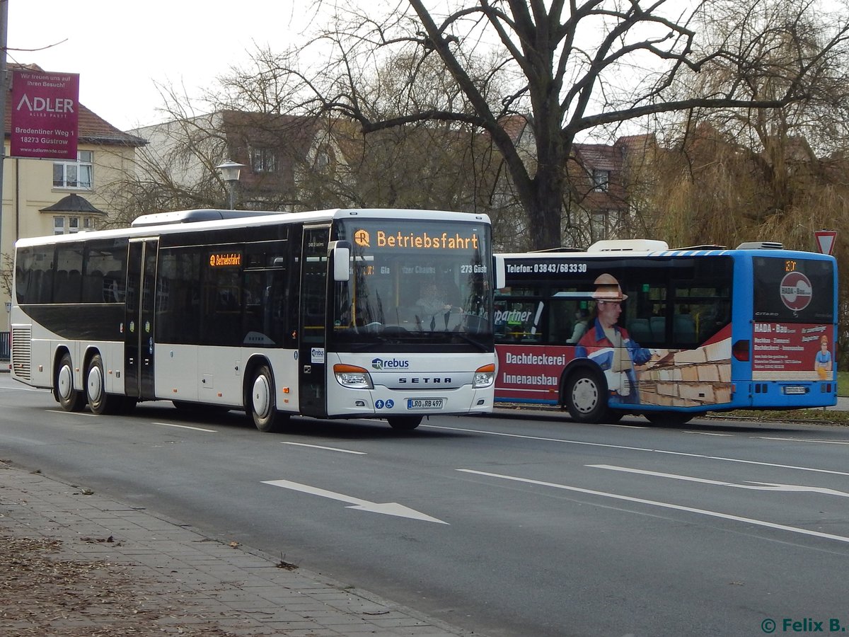 Setra 418 LE Business von Regionalbus Rostock in G�strow. 