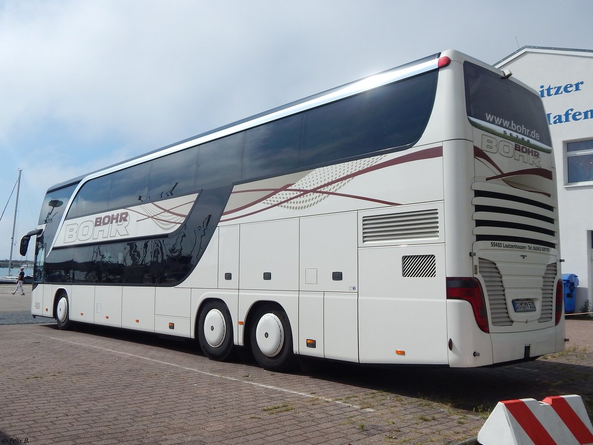 Setra 431 DT von Bohr aus Deutschland im Stadthafen Sassnitz.