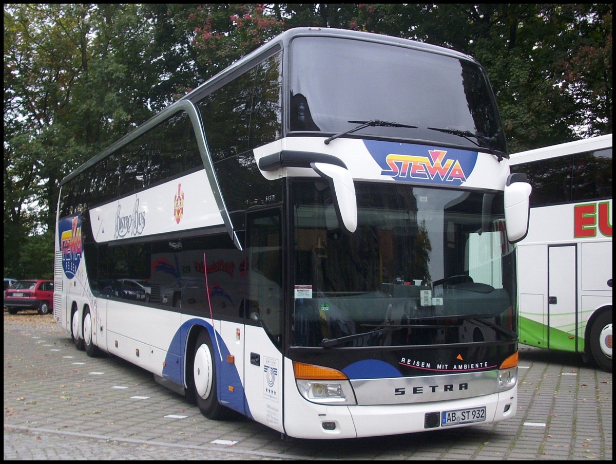 Setra 431 DT von Stewa aus Deutschland bei der Festung Knigsstein.