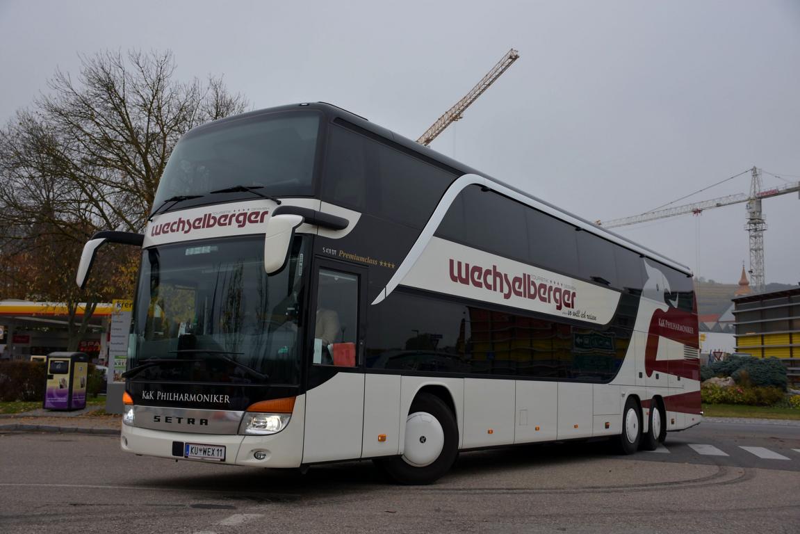Setra 431 DT von Wechselberger Reisen aus �sterreich am 20.10.2017 in Krems gesehen.