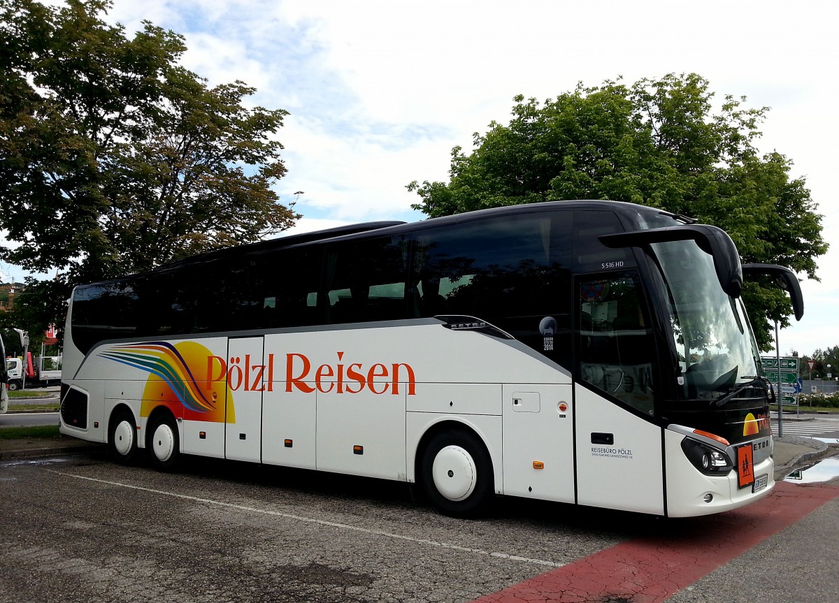 Setra 516 HD von Plzl Reisen aus sterreich im Juni 2015 in Krems.