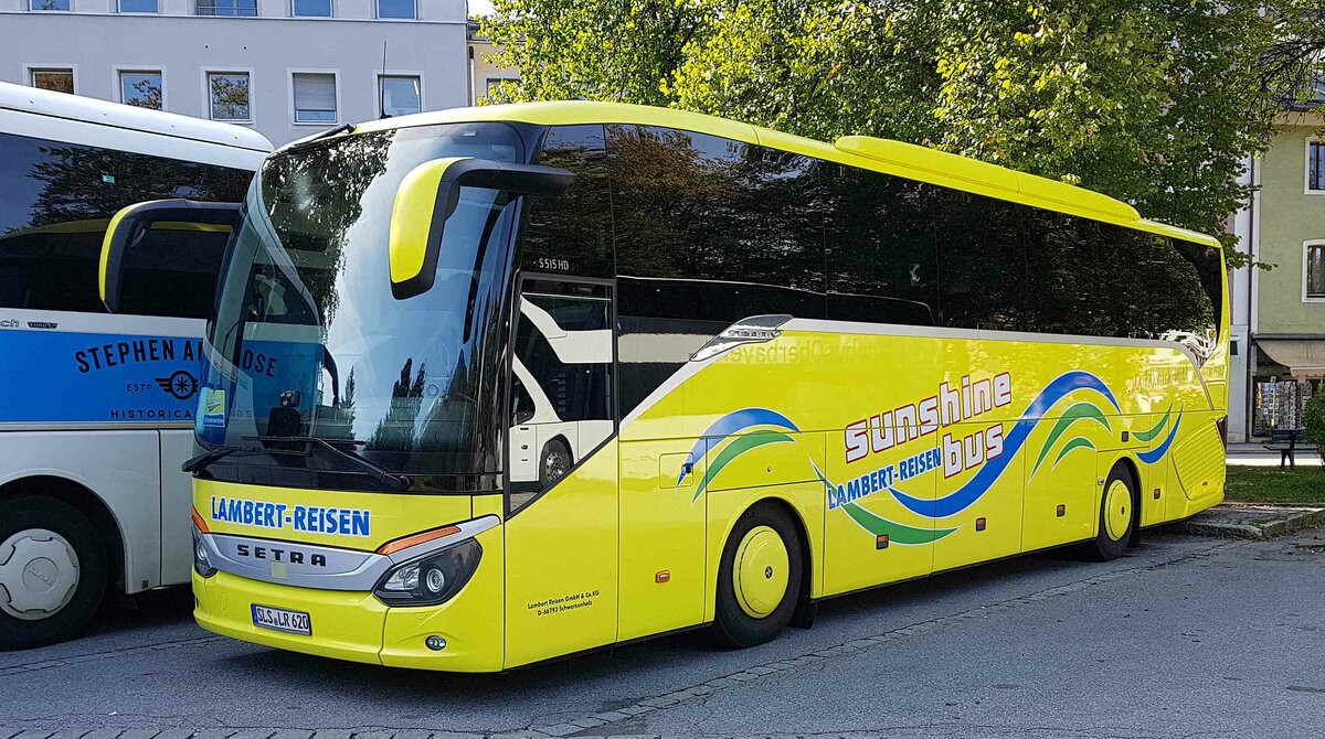 Setra HS 515 HD von LAMBERT-Reisen steht im September 2022 in Berchtesgaden