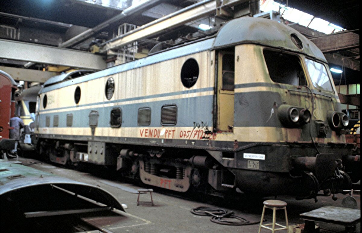 SNCB Nr.5914 der Eisenbahnfreunde Br�ssel, heute Train World in Br�ssel-Schaerbeck, am 09.03.1996.