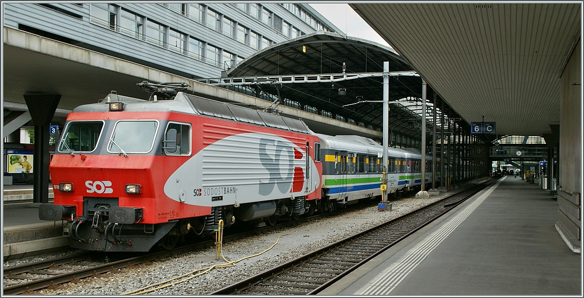 SOB Re 446 in Luzern.
1. Juni 2012