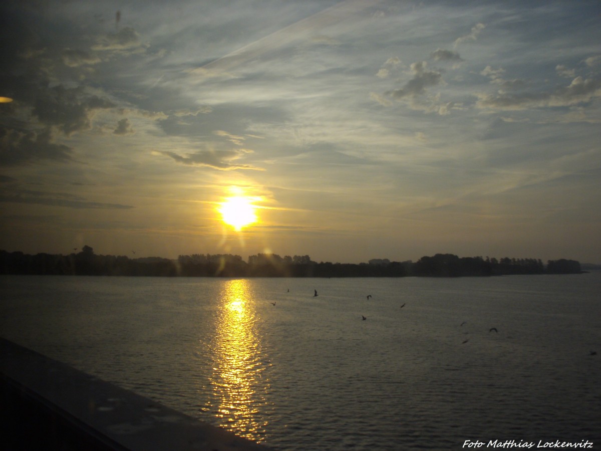 Sonnenaufgang �ber der Insel R�gen am 31.8.13