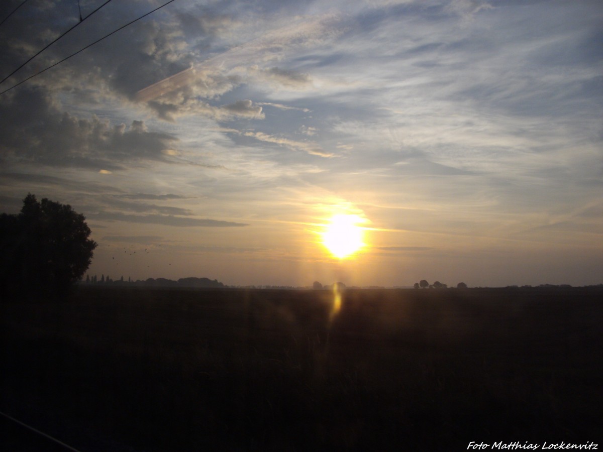Sonnenaufgang �ber der Insel R�gen am 31.8.13