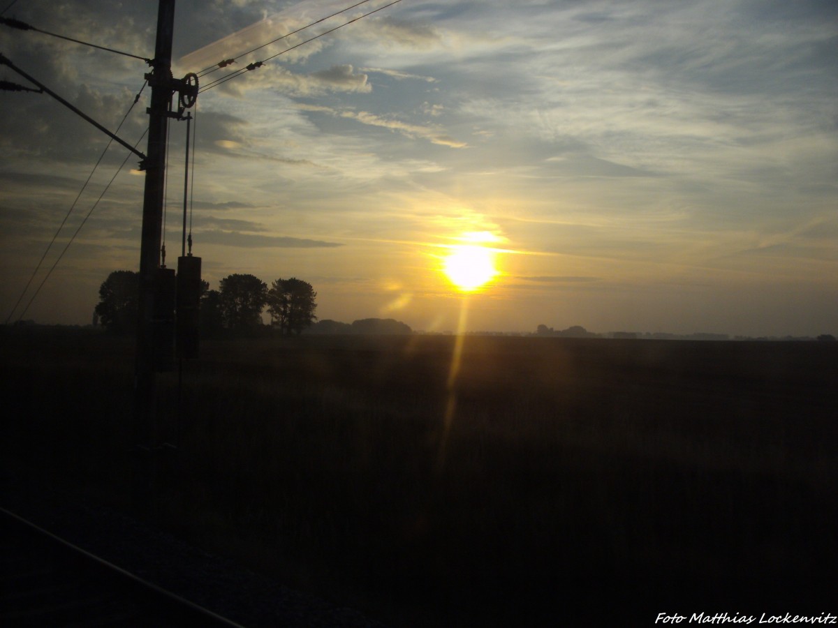 Sonnenaufgang �ber der Insel R�gen am 31.8.13