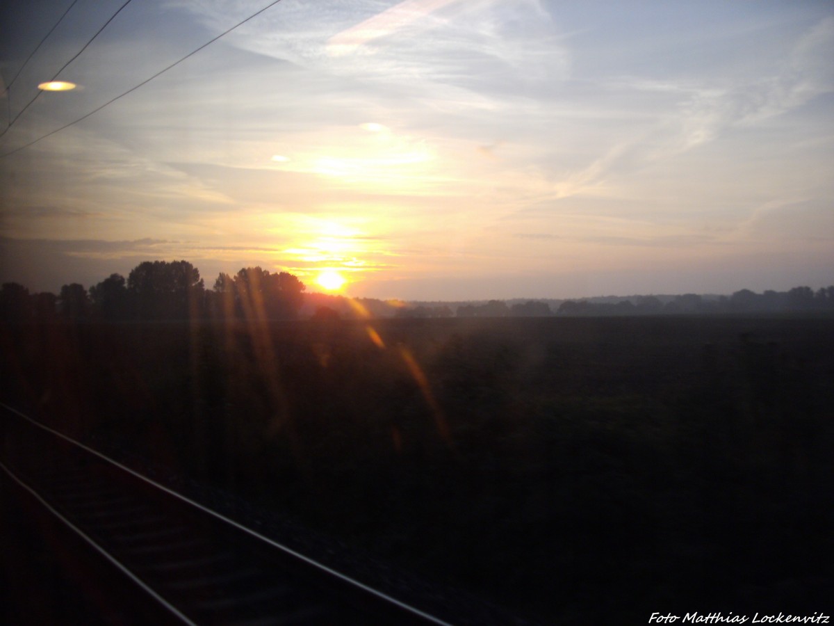 Sonnenaufgang �ber der Insel R�gen am 31.8.13