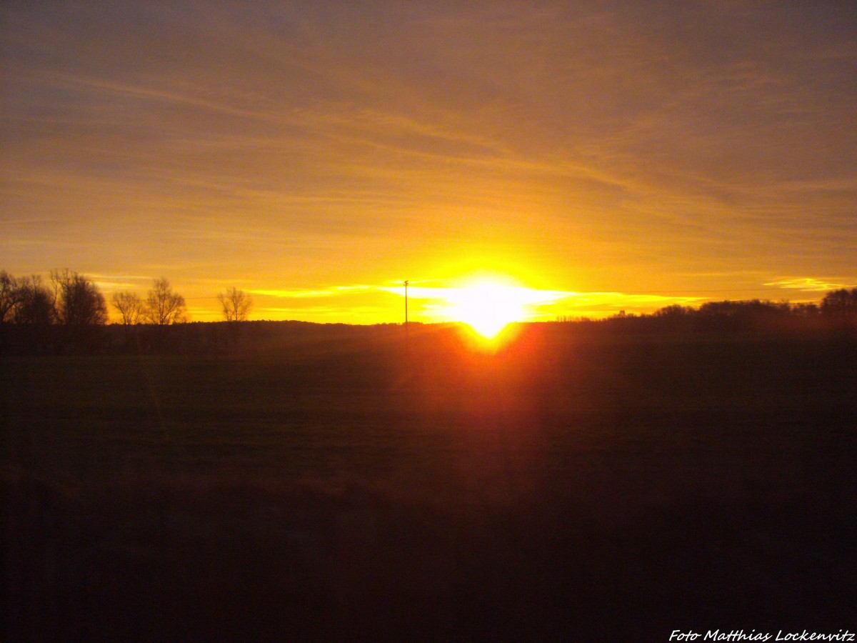 sonnenaufgang über der Insel Rügen am 6.1.14