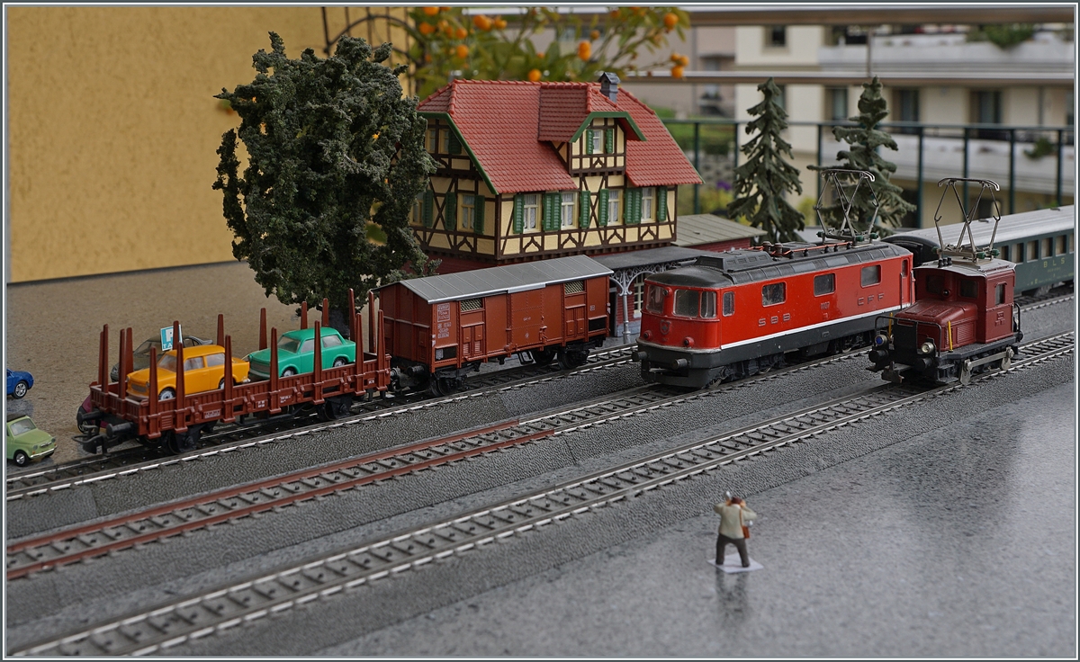 Stellprobe für mein Diorama  Büren an der Aare 1944 .

26. April 2021