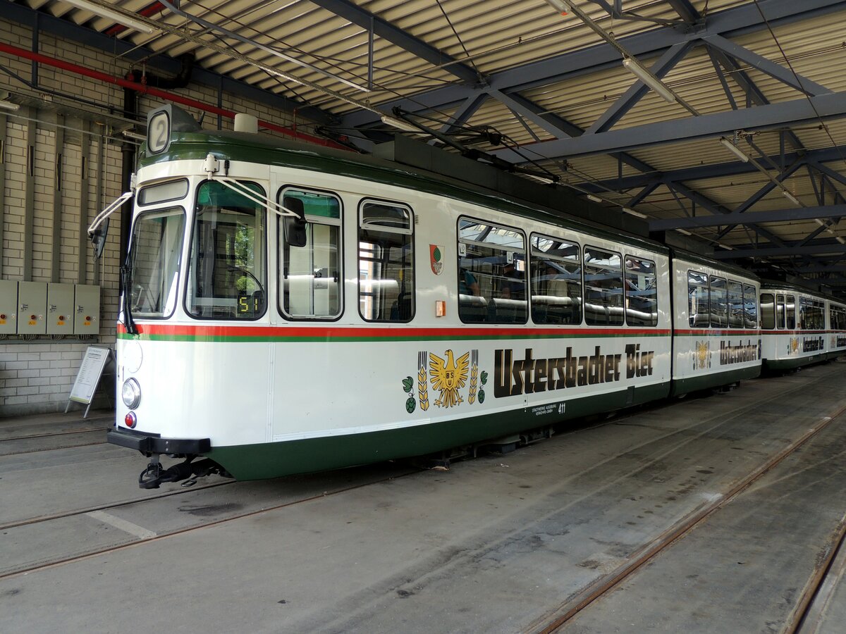 Stra�enbahn / Stadtverkehr; Augsburg;   GT 4 Nr.411,  der Stuttgarter  beim Jubil�um 75 Jahre SWA Augsburg am 15.06.2013.