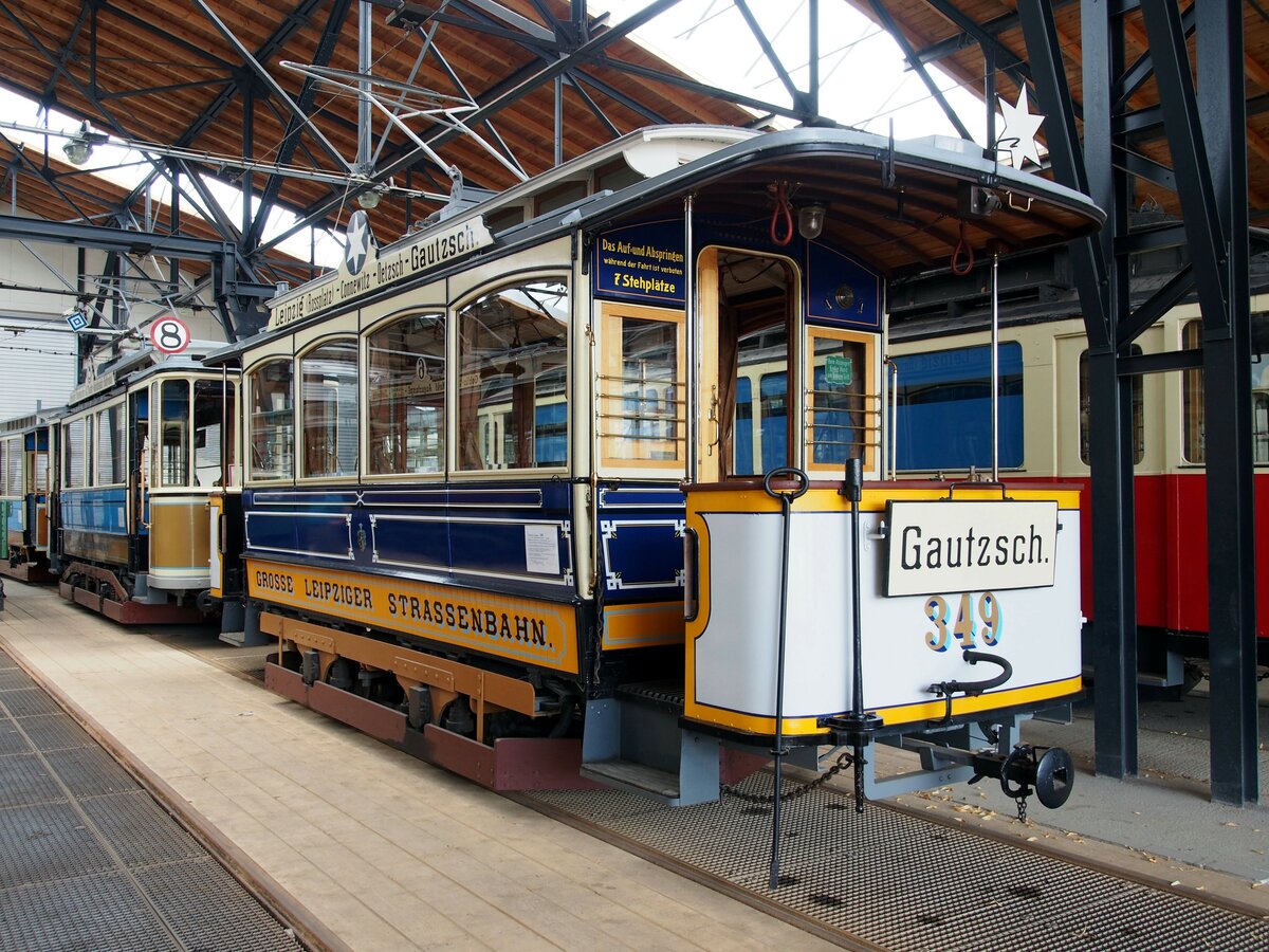 Straßenbahn / Stadtverkehr; Leipzig;    T 2 Nr.349 von Breslau Baujahr 1897im Tram-Museum Leipzig am 21.07.2019.