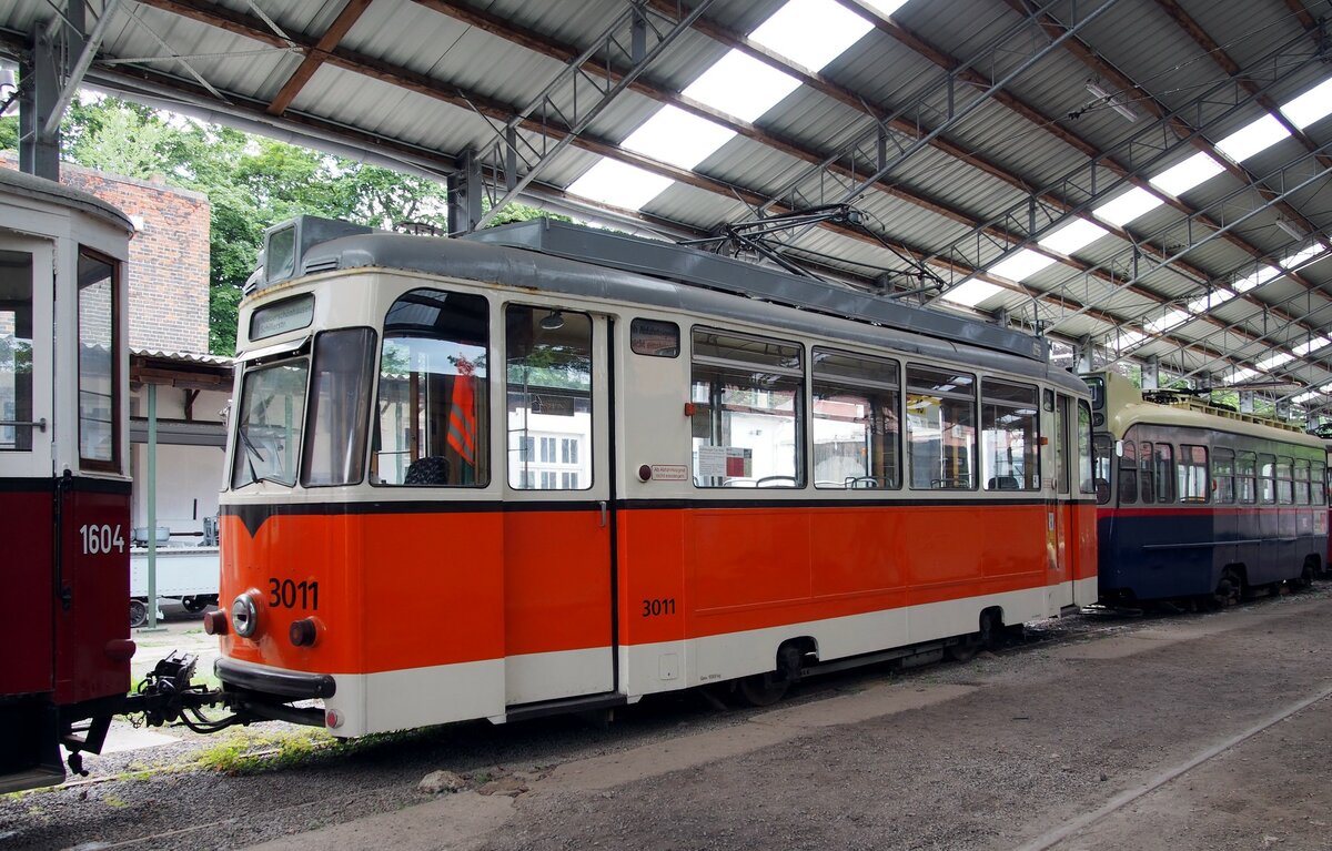 Straßenbahn / Stadtverkehr; Trammuseum Wehmingen;       Rekowagen Tz69 mr.3011 von Raw Schöneweide Baujahr 1969 ex Berlin in Wehmingen am 15.06.2014.
