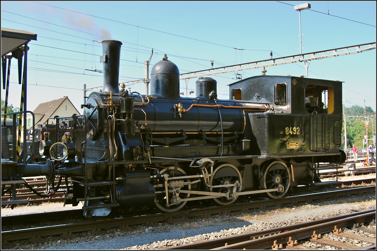 Tigerli E 3/3 8492 beim 150-jährigen Streckenjubiläum Waldshut-Turgi. August 2009.