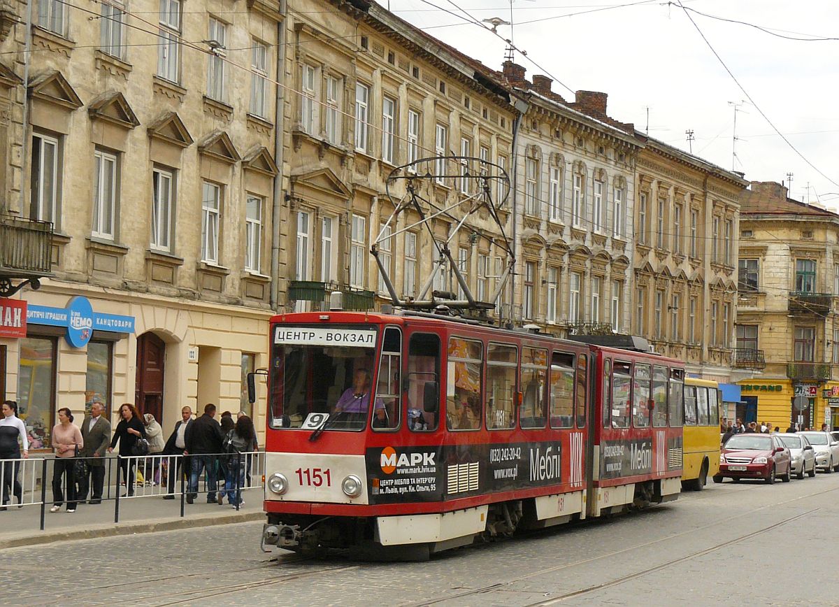 TW 1151 Vul. Horodots'ka, Lviv, Ukraine 25-05-2012.

Tram 1151 Vul. Horodots'ka, Lviv, Oekrane 25-05-2012.