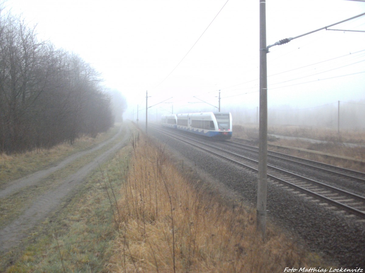 UBB GTW 2/6 aus Stralsund Hbf in Richtung Swinem�nde (PL) am 6.3.14