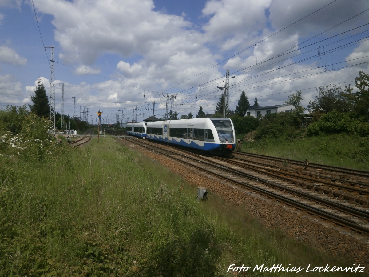 UBB GTW 2/6er unterwegs nach Swindem�nde Centrum (PL). Stralsund, Srg. am 29.5.15