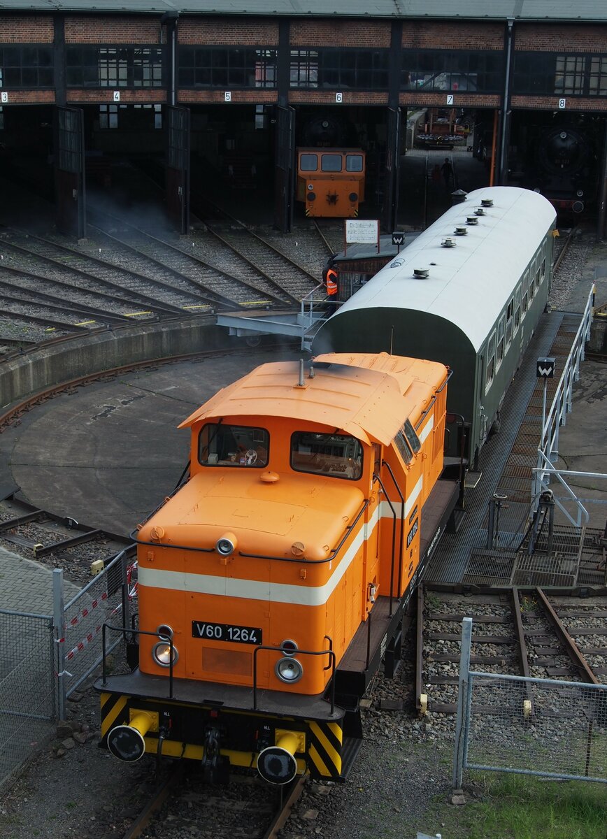 V 60 1264 im Bw Dresden-Altstadt am 16.04.2015.