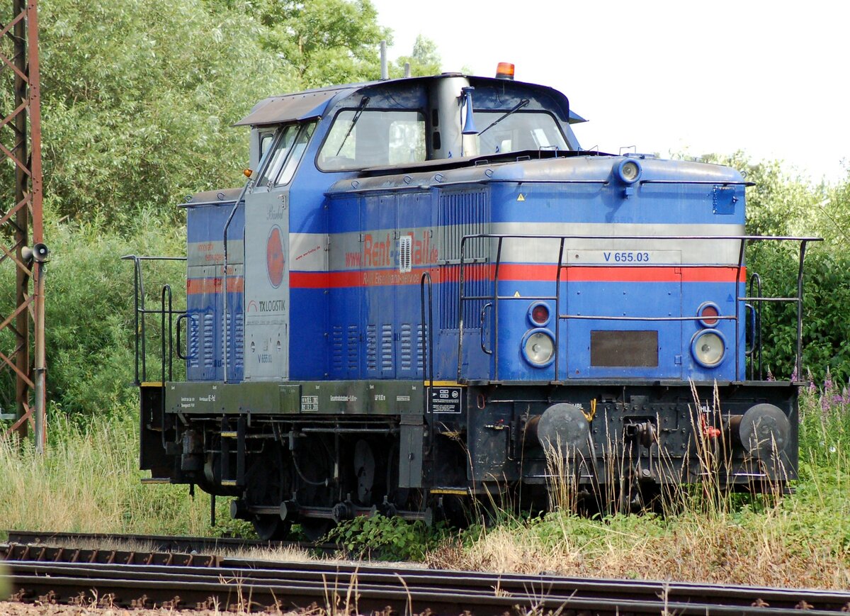 V 655.03 der TX Logistik mit Namen B�rbel  in Ulm am 29.06.2008.
