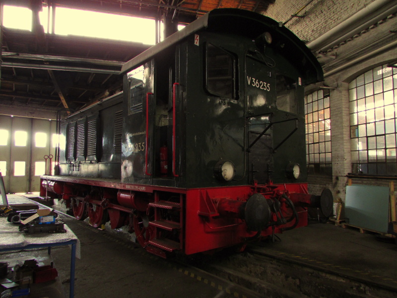 V36 235 der Dampfbahn Fr�nkische Schweiz stand am 26.April.2014 im DLW Meiningen 