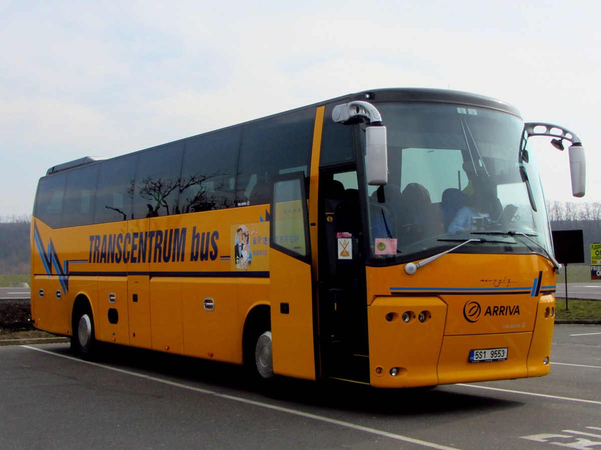 VDL BOVA aus der CZ im  Niemandsland  zwischen �sterreich und der CZ bei der Excalibur City gesehen,5.3.2014