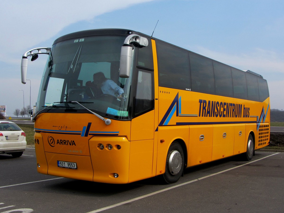 VDL BOVA aus der CZ im  Niemandsland  zwischen �sterreich und der CZ bei der Excalibur City gesehen,5.3.2014