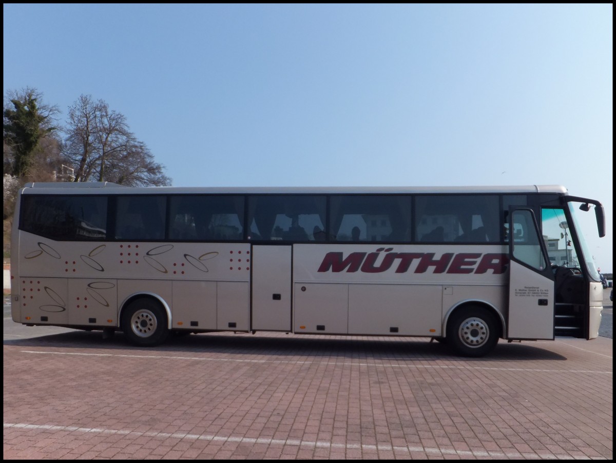 VDL Bova Futura von M�ther aus Deutschland im Stadthafen Sassnitz.
