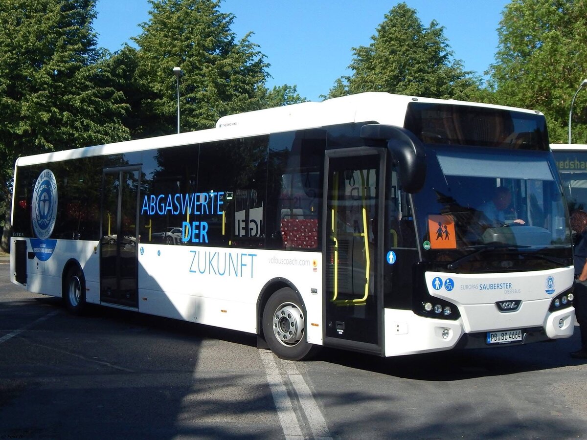 VDL Citea Vorführwagen im Auftrag der VVR in Stralsund im Juni 2016