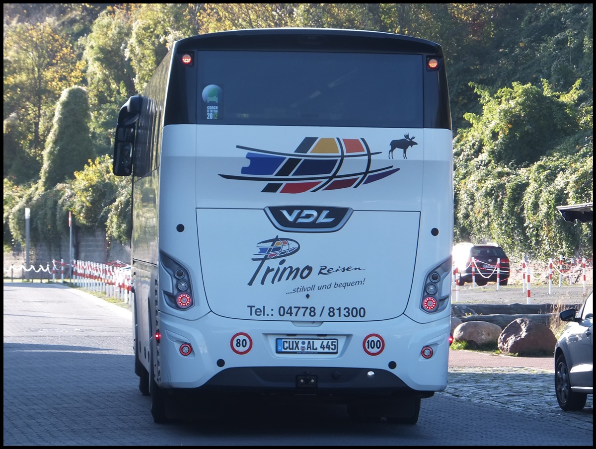 VDL Futura von Primo-Reisen aus Deutschland im Stadthafen Sassnitz.