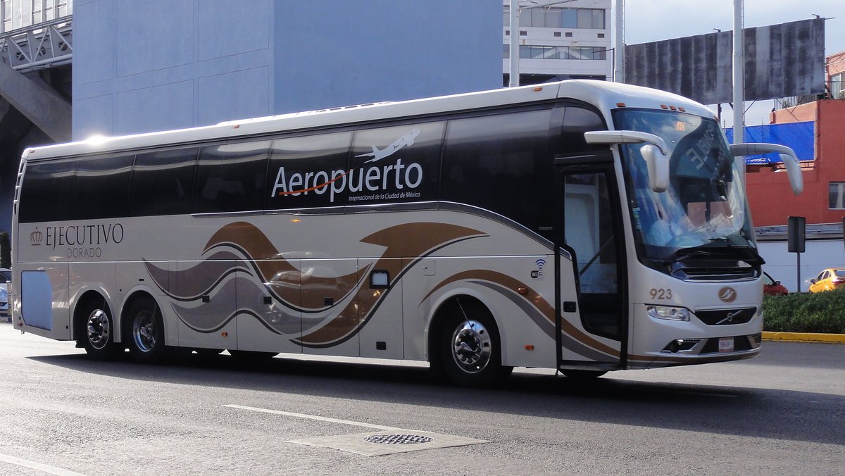 Volvo 9700 Airportshuttle in Mexico City gesehen.