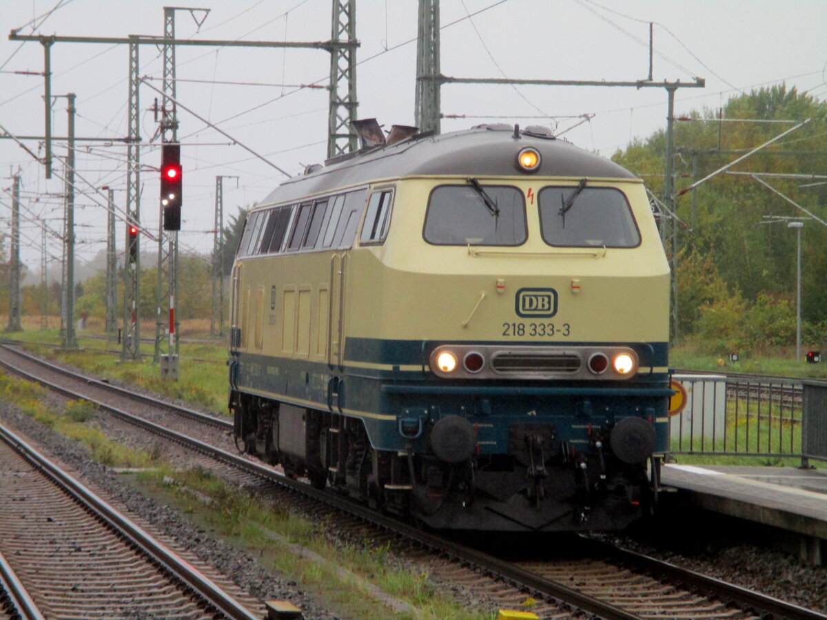 Vom Fdl Bergen/R�gen bekam die PRESS 218 333,am 18.Oktober 2026,Rangierfahrsignal.