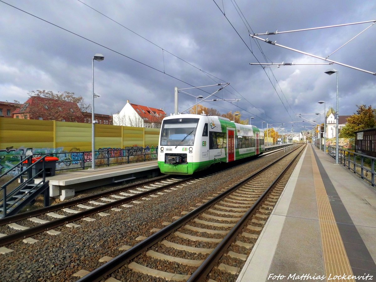 VT 301 der ErfurterBahn (EB) verl�sst den Bahnhof Leipzig-Plagwitz in Richtung Gera am 2.11.16