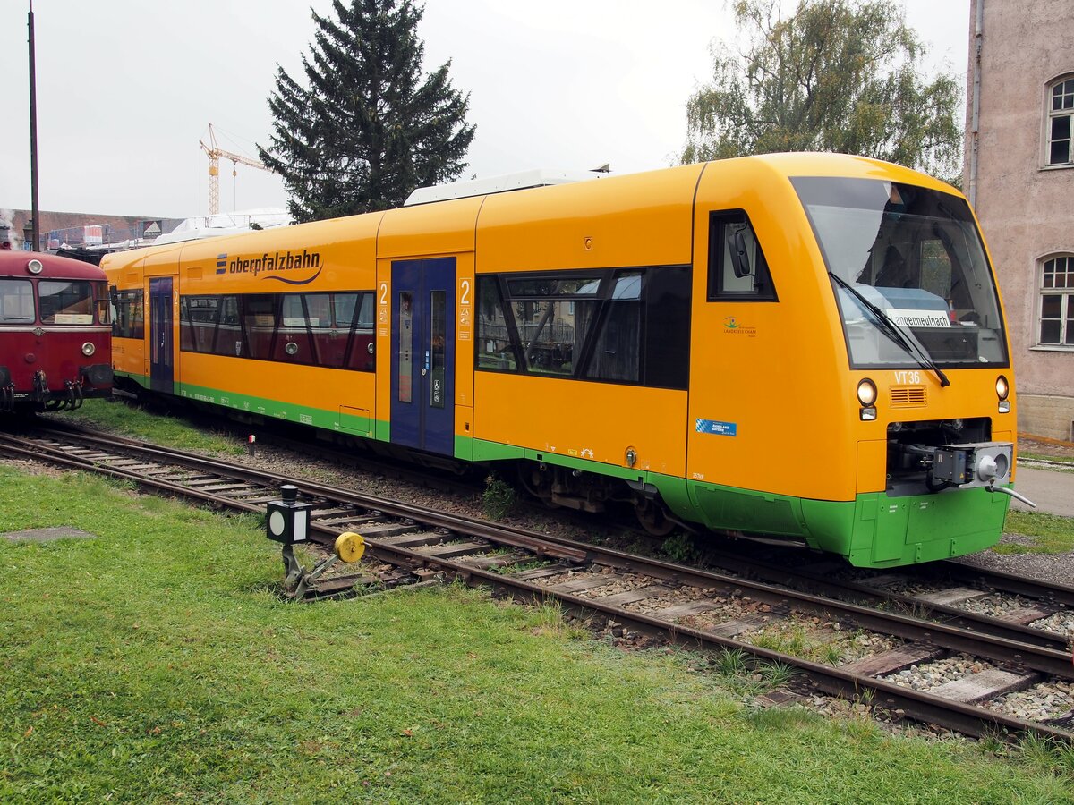 VT 36 der Oberpfalzbahn im Bahnpark Augsburg am 11.10.2015.
