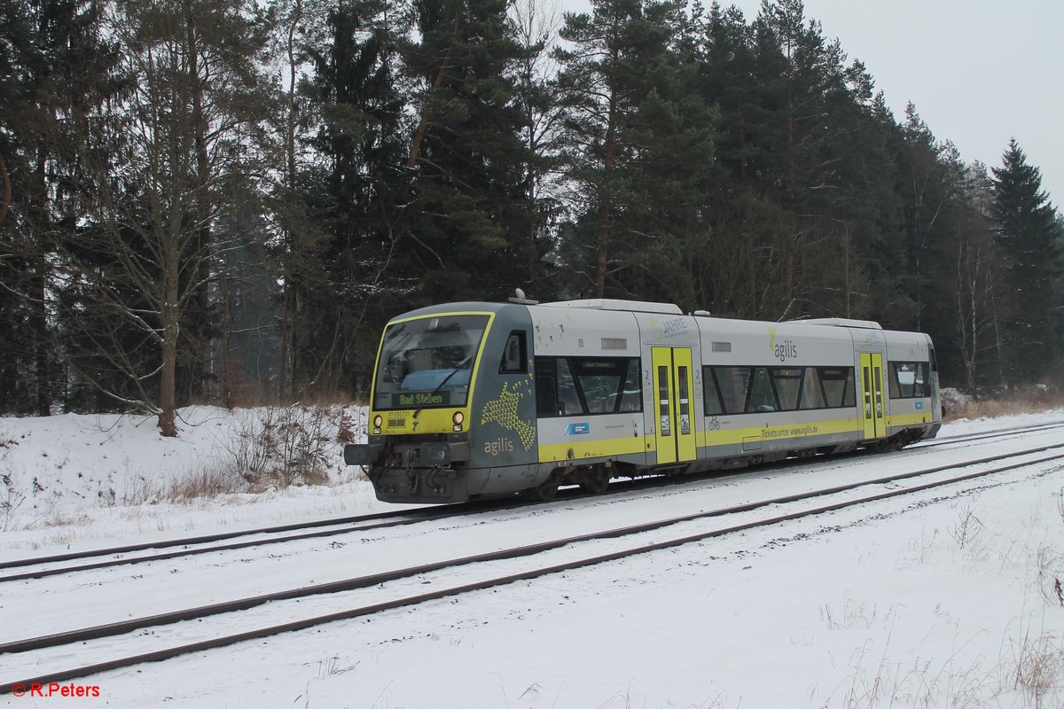 VT 650. 721 als ag84657/84655 nach Hof in Rößlau. 11.01.17