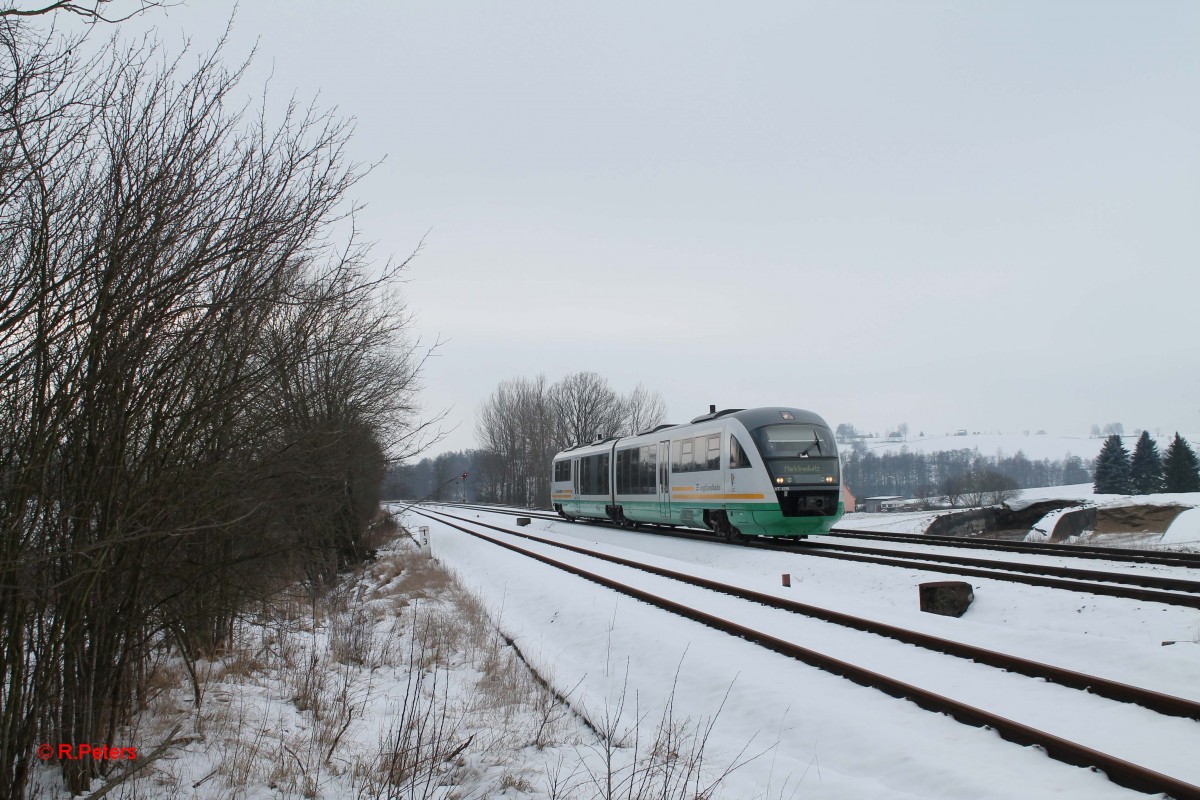 VT12 als VBg 74290 Weiden - Marktredwitz bei Schönfeld. 31.01.14