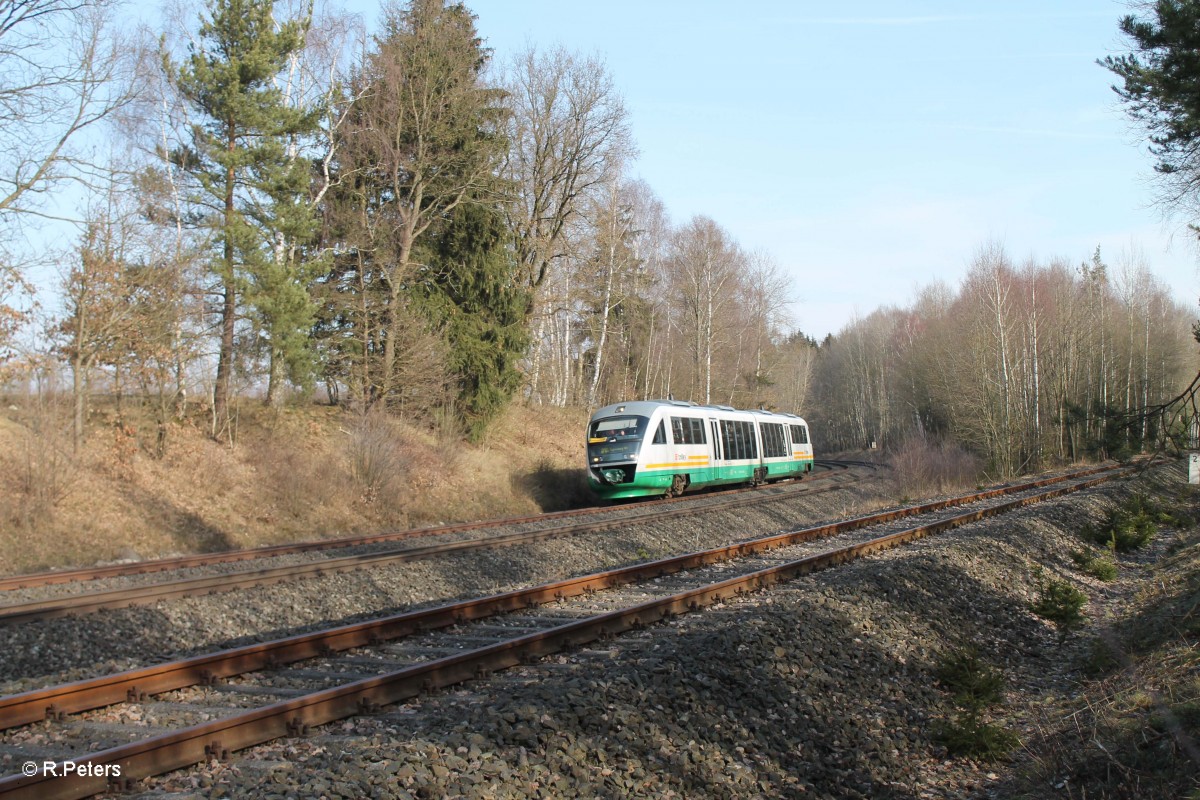 VT13 als OPB79721 Marktredwitz - Regensburg bei Schönfeld. 27.02.16