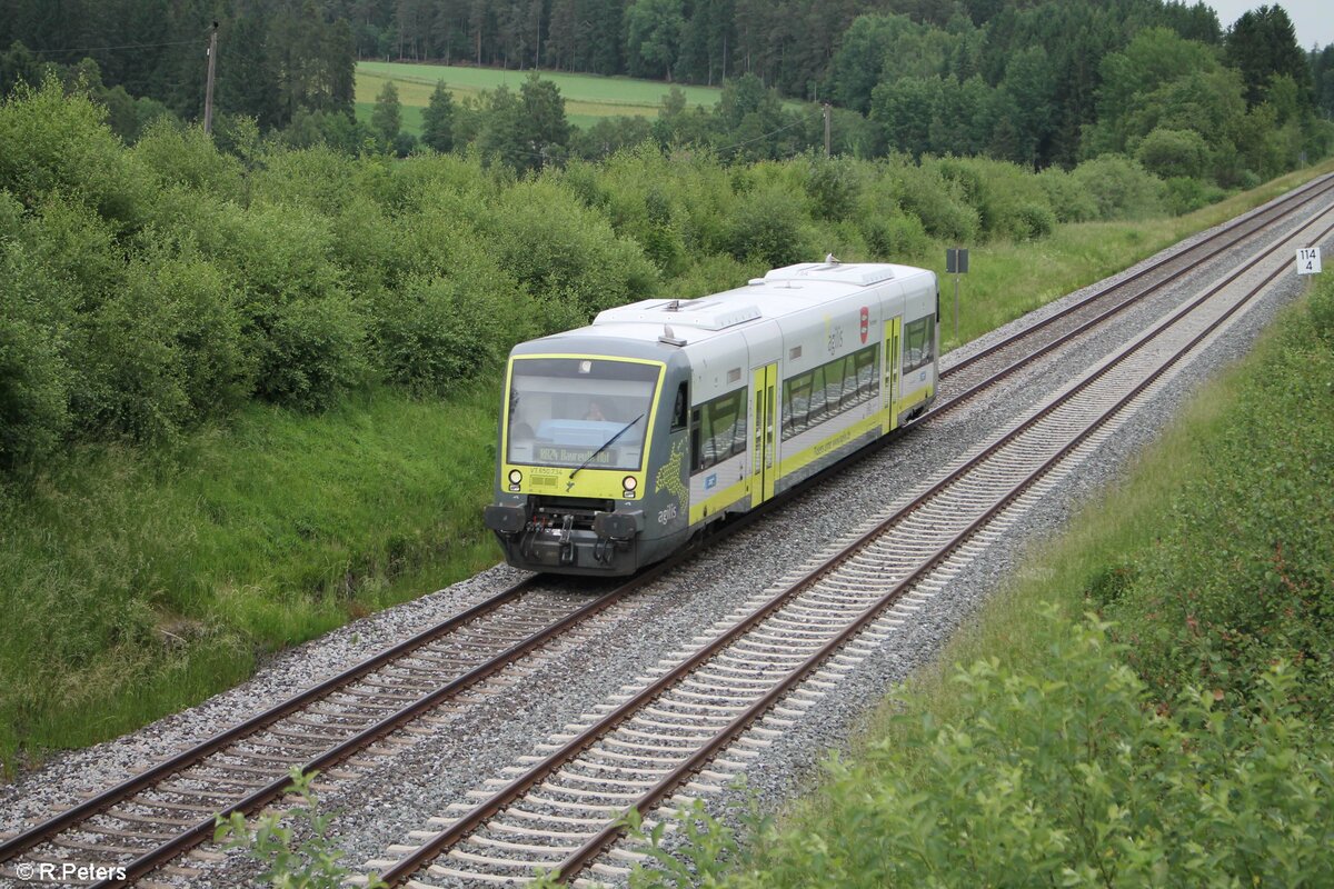 VT650 734 als ag RB 24 84630 Bad Steben - Bayreuth kurz vor Neusorg. 20.06.21