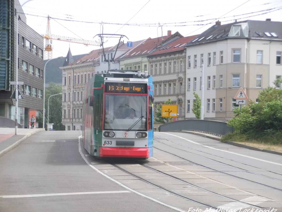 Wagen 633 der HAVAG unterwegs als Linie 16 zum G�ttinger Bogen am 10.6.15