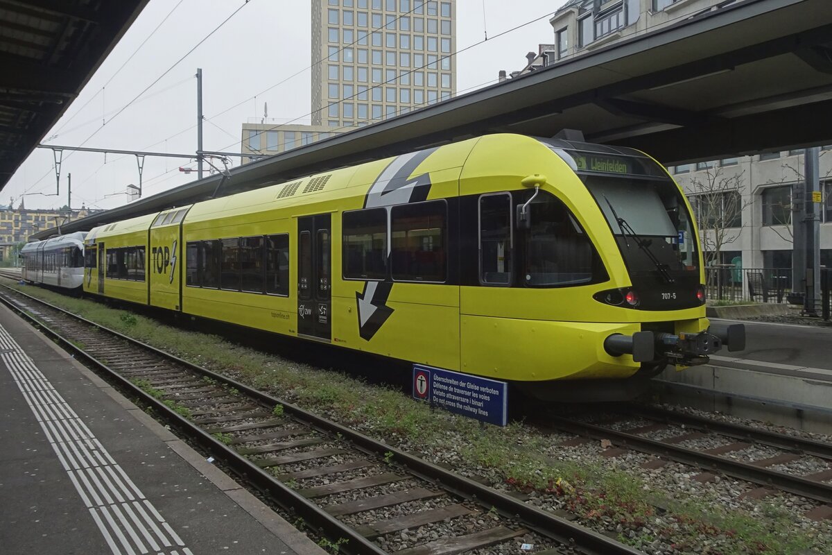 Werbetriebzug 707-5 steht am 20 Mai 2023 in Sankt-Gallen.