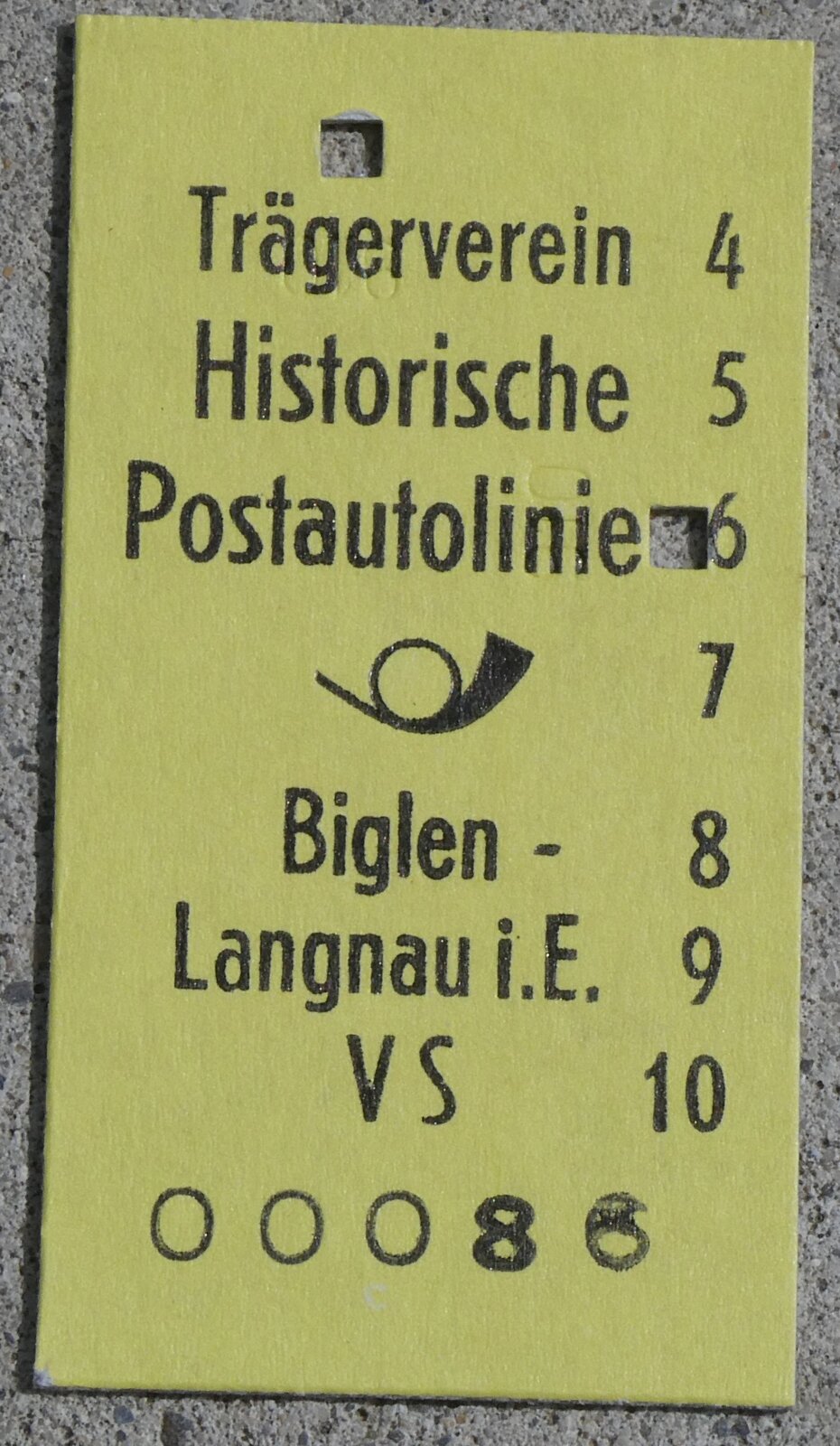 (276'185) - THP-Einzelbillet am 1. Juni 2025 beim Bahnhof Biglen