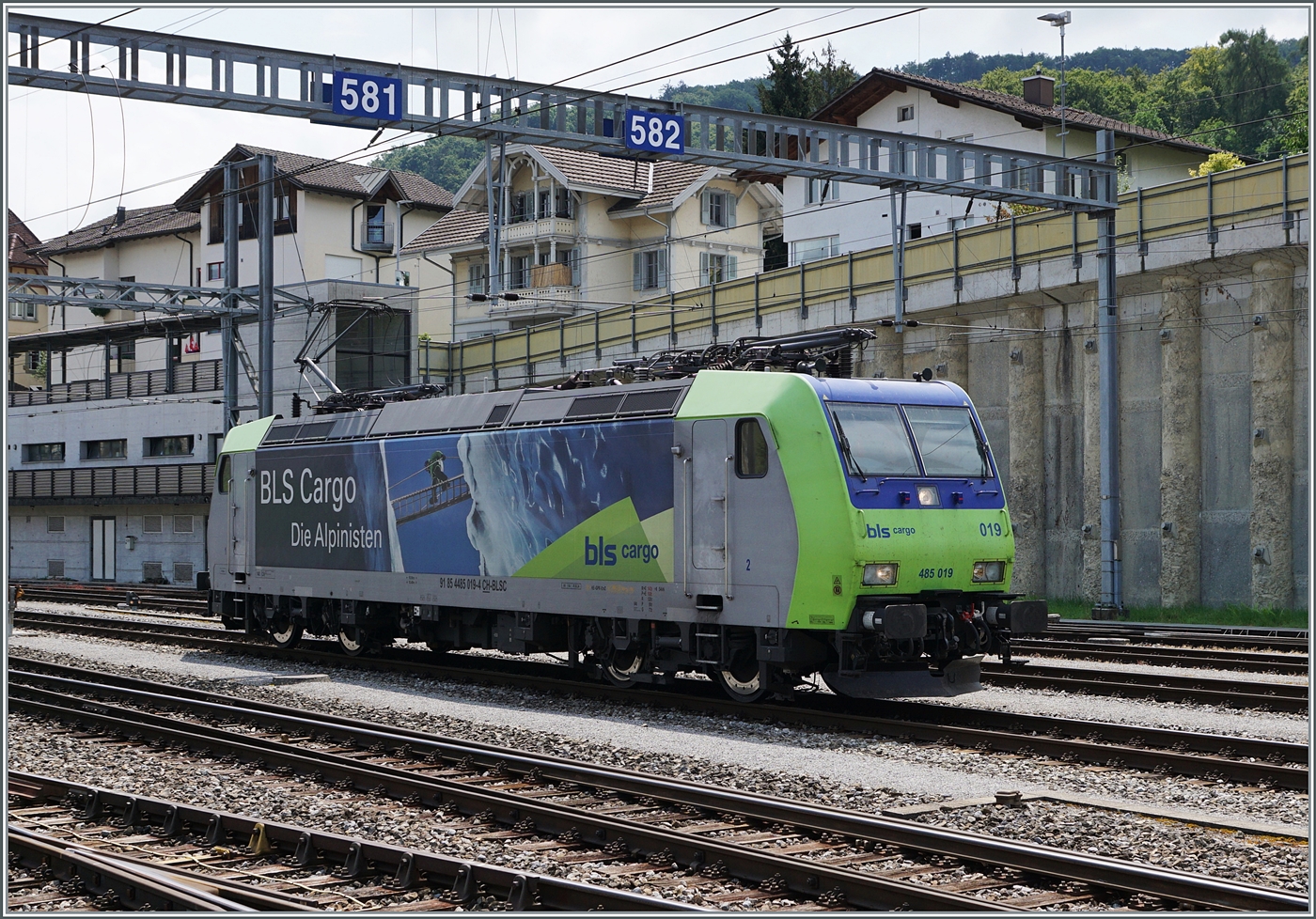 Die BLS Re 485 019 erreicht von Brig kommend Spiez. 

8. August 2024 