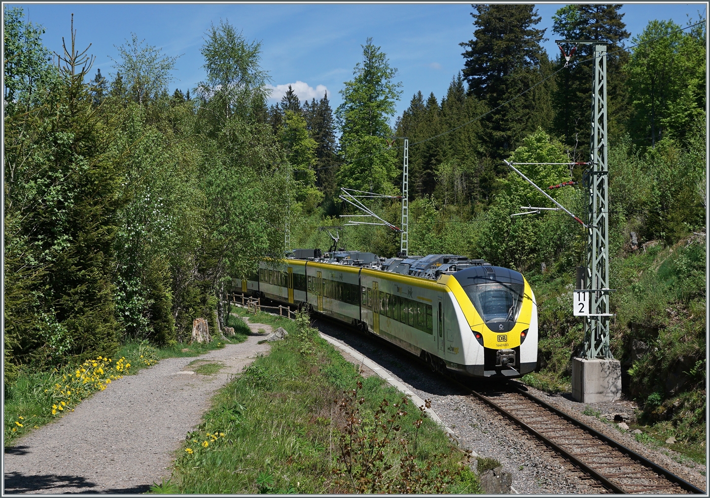 Die  Dreiseenbahn  im Schwarzwald ist weitherum bekannt; doch welche drei See sind da gemeint? Titisee und Schluchsee fallen raschen ein doch der dritte See...
Doch obwohl der DB 1440 683 nahe dem Ufer des See vorbeifährt hat sich der Windfäll-See recht gut versteckt.

18. Mai 2022