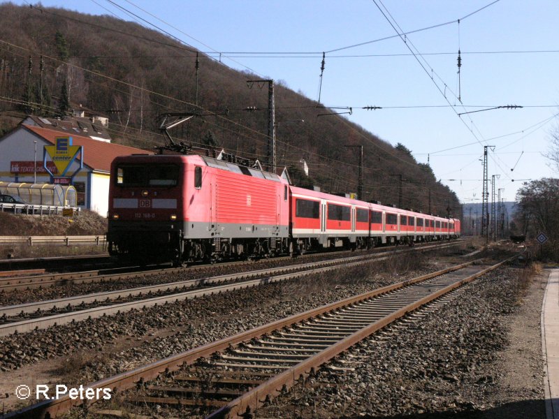 112 168-0 erreicht Gemnden mit ein Sandwitch RE Frankfurt/Main. 16.02.08