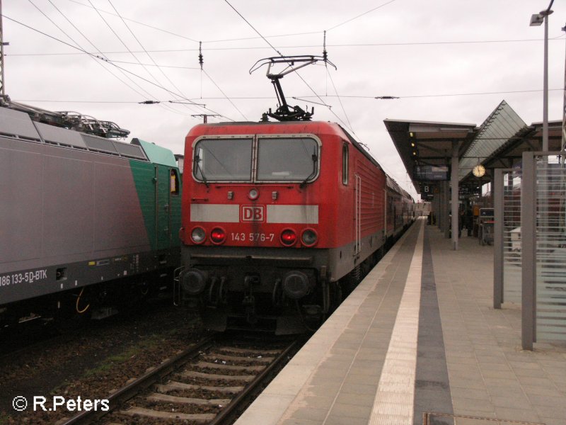 143 576-7 hat Frankfurt/Oder mit ein RB11 erreicht. 07.02.08