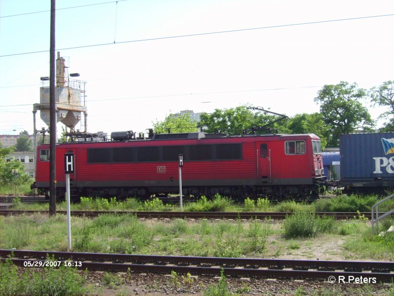 155 256-1 hat Frankfurt/Oder mit ein Containerzug erreicht. 29.05.07