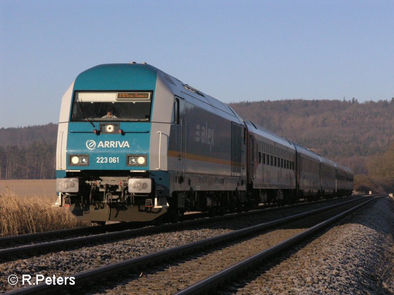 223 061 zieht ein Alex nach Mnchen bei Oberteich. 20.12.07