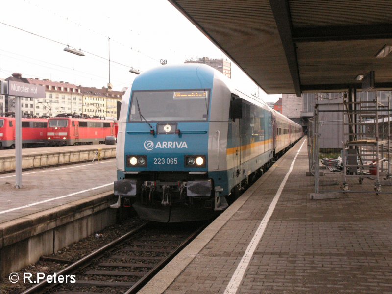 223 065 steht mit ein Alex nach Hof in Mnchen HBF. 01.12.07