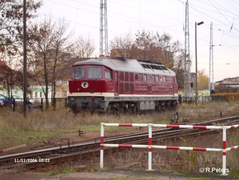 232 158-6 der LEG steht in Eisenhttenstadt abgestellt. 11.11.06