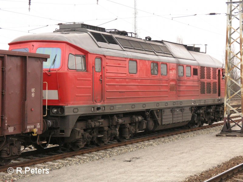 232 255-0 steht (leider etwas ungnstig) mit ein Sandzug in Frankfurt/Oder. 07.02.08