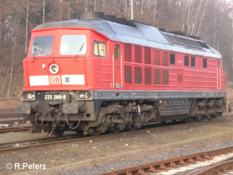 232 289-8 wartet in Marktredwitz auf neue Aufgaben. 13.01.08